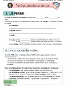 Fiche-outil : Verbes, modes et temps