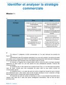 Identifier et analyser la stratégie commerciale