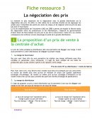 Fiche e4 : La négociation des prix