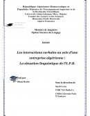 Les interactions verbales au sein d’une entreprise algérienne : La situation linguistique de l’E.P.B