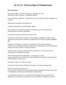 Pharmacologie et thérapeutiques