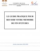 Guide pratique pour le mémoire de fin d'études