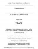 Activités de communication