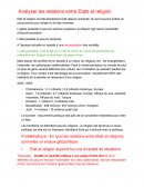 Analyser les relations entre Etats et religion
